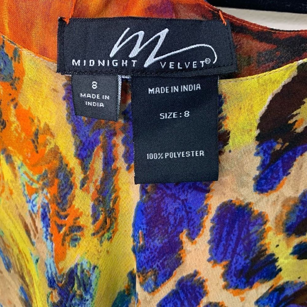Size 8 Midnight Velvet Animal Botanical Kenzie Reversible Floral Dress (c1) - Picture 10 of 16